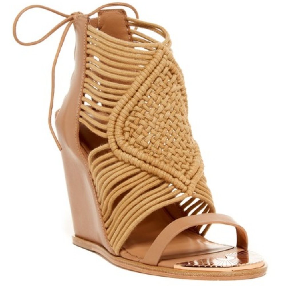 NIB Ivy Kirzhner Mykonos Woven Wedge Sandal